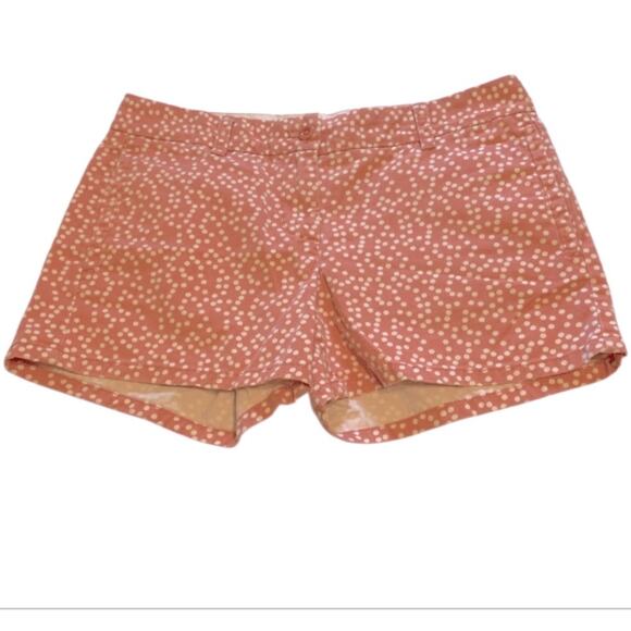 J. Crew Coral Polka Dot Shorts Size 4 - Picture 1 of 4